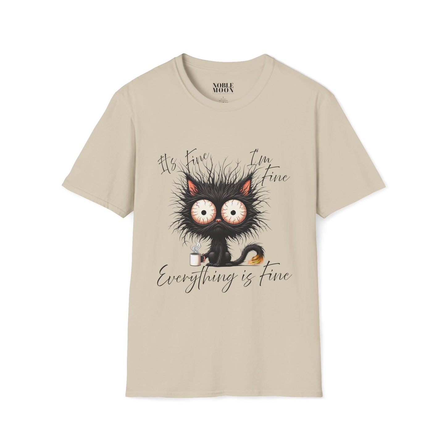 Everything Is Fine, Funny Cat Tee