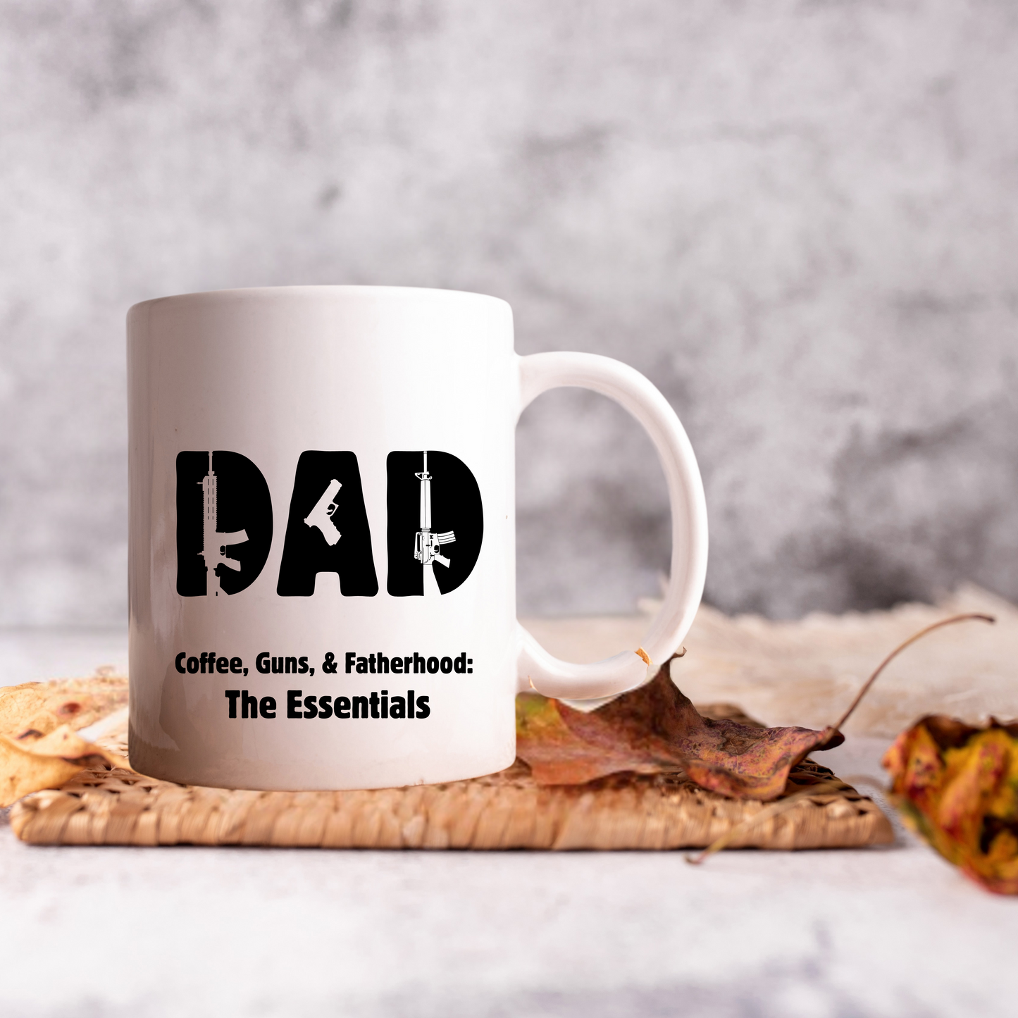 Coffee, Guns and Fatherhood Ceramic Mug, (11oz, 15oz)