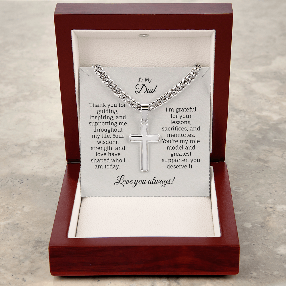 Cuban Link Chain with Artisan Cross