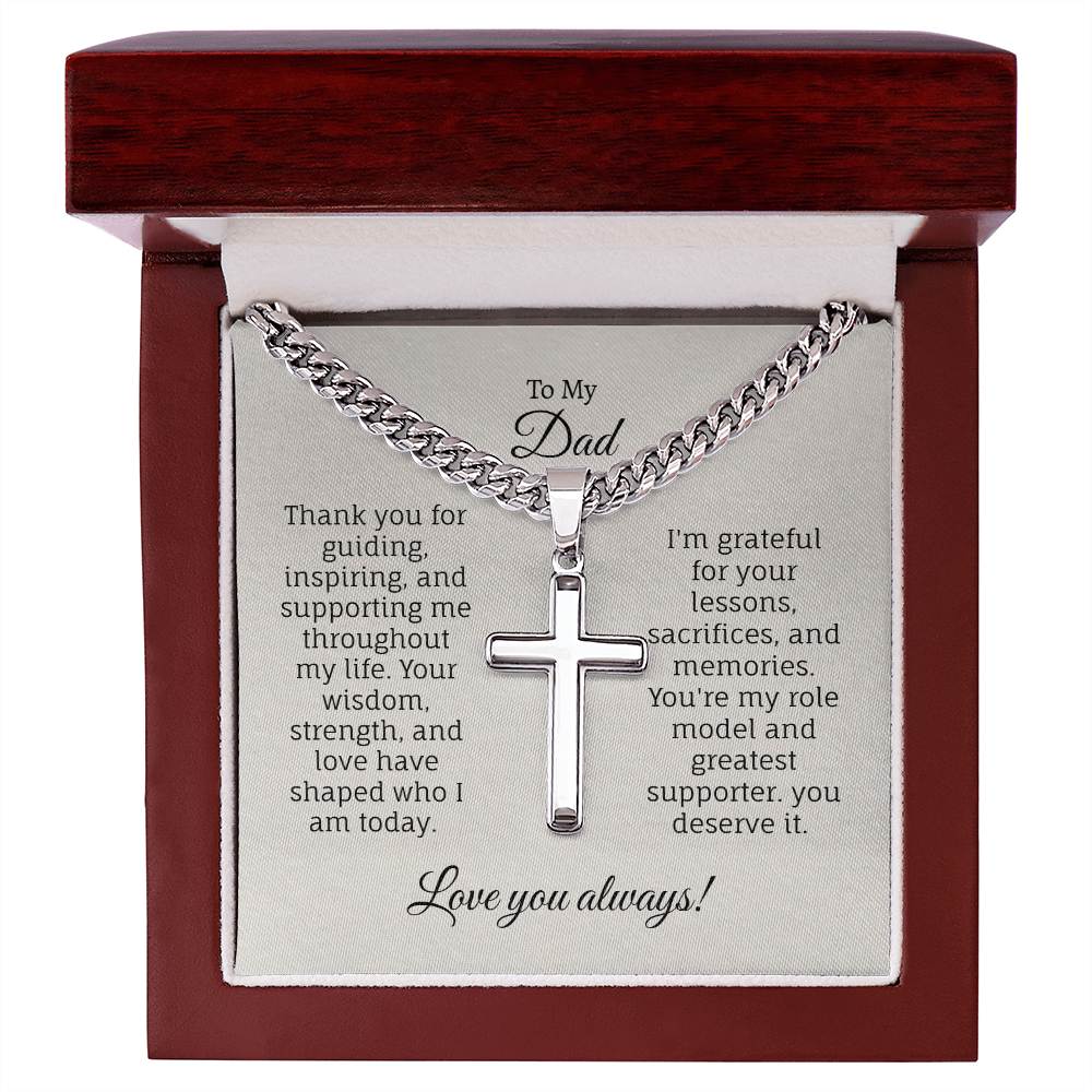 Cuban Link Chain with Artisan Cross