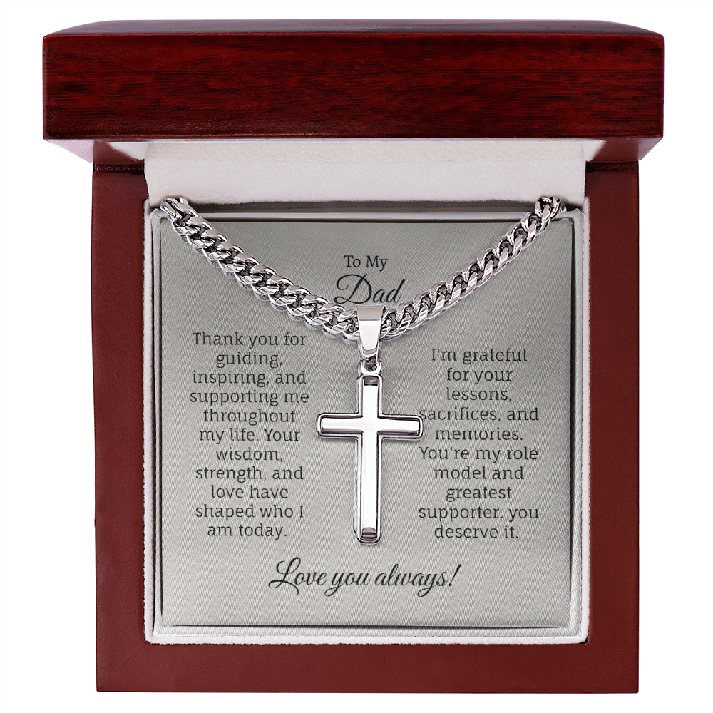 Cuban Link Chain with Artisan Cross