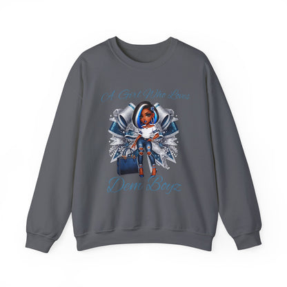 'A Girl Who Loves Dem Boyz' Unisex Heavy Blend™ Crewneck Sweatshirt