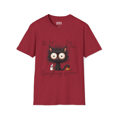 Everything Is Fine, Funny Cat Tee