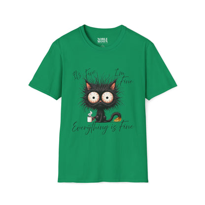 Everything Is Fine, Funny Cat Tee
