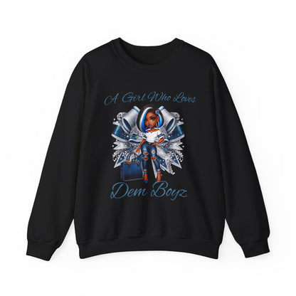 'A Girl Who Loves Dem Boyz' Unisex Heavy Blend™ Crewneck Sweatshirt