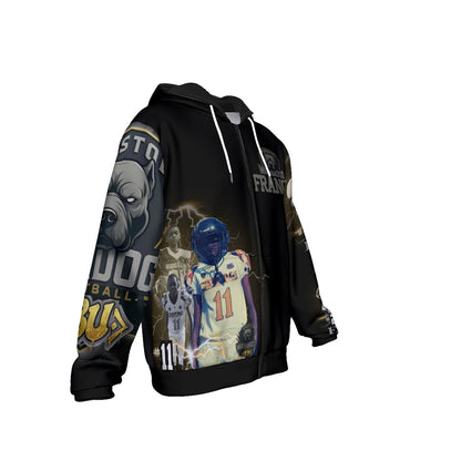 Customizable All-Over Print Heavy Fleece Zip-Up Hoodie-Adult