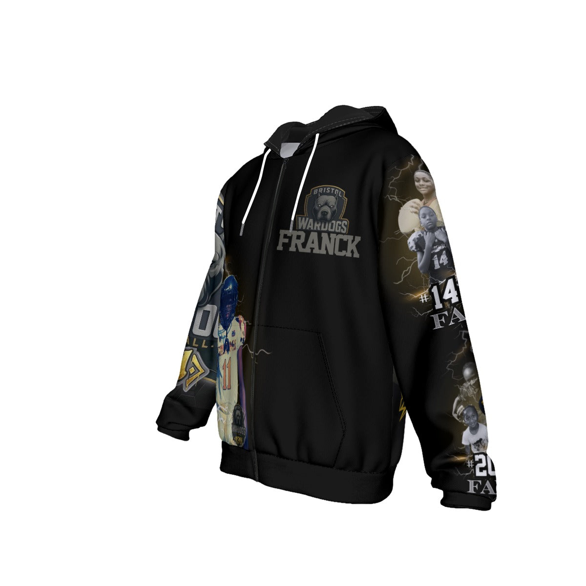 Customizable All-Over Print Heavy Fleece Zip-Up Hoodie-Adult
