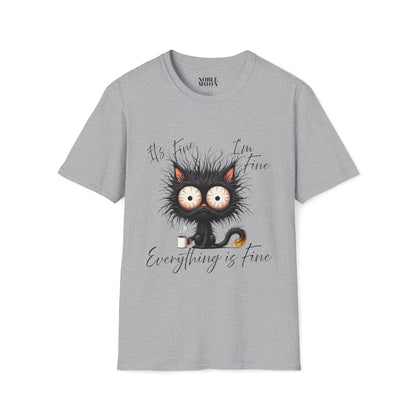Everything Is Fine, Funny Cat Tee