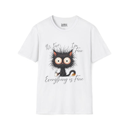 Everything Is Fine, Funny Cat Tee