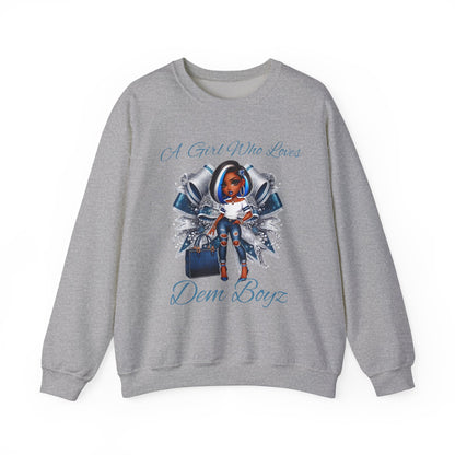 'A Girl Who Loves Dem Boyz' Unisex Heavy Blend™ Crewneck Sweatshirt