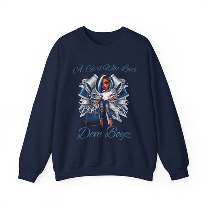 'A Girl Who Loves Dem Boyz' Unisex Heavy Blend™ Crewneck Sweatshirt