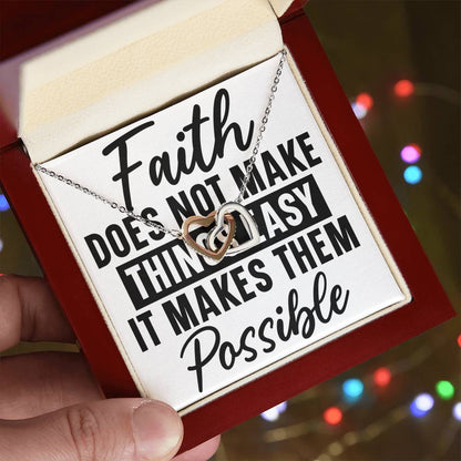 Interlocking hearts necklace