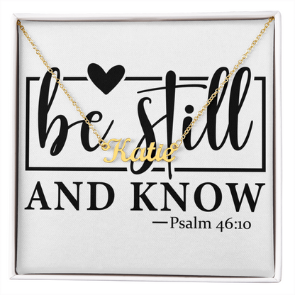 Personalized name necklace PSALM 46