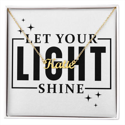 Name necklace (Let your light shine)