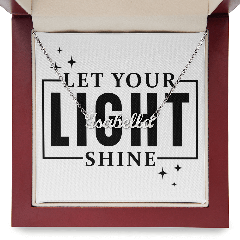 Name necklace (Let your light shine)