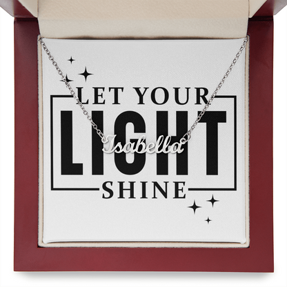 Name necklace (Let your light shine)