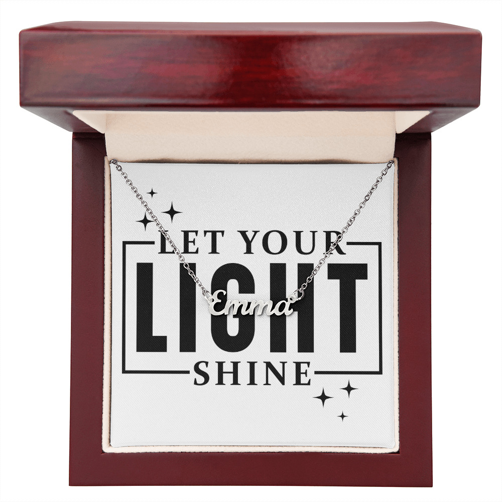 Name necklace (Let your light shine)