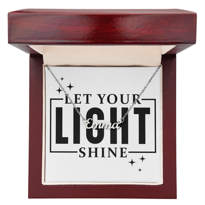Name necklace (Let your light shine)