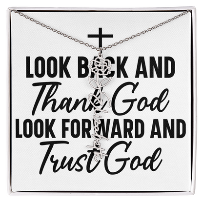 Flower name necklace