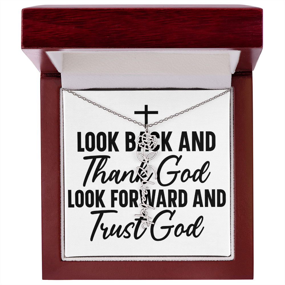 Flower name necklace