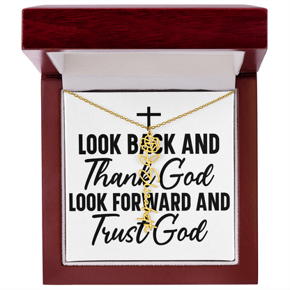 Flower name necklace