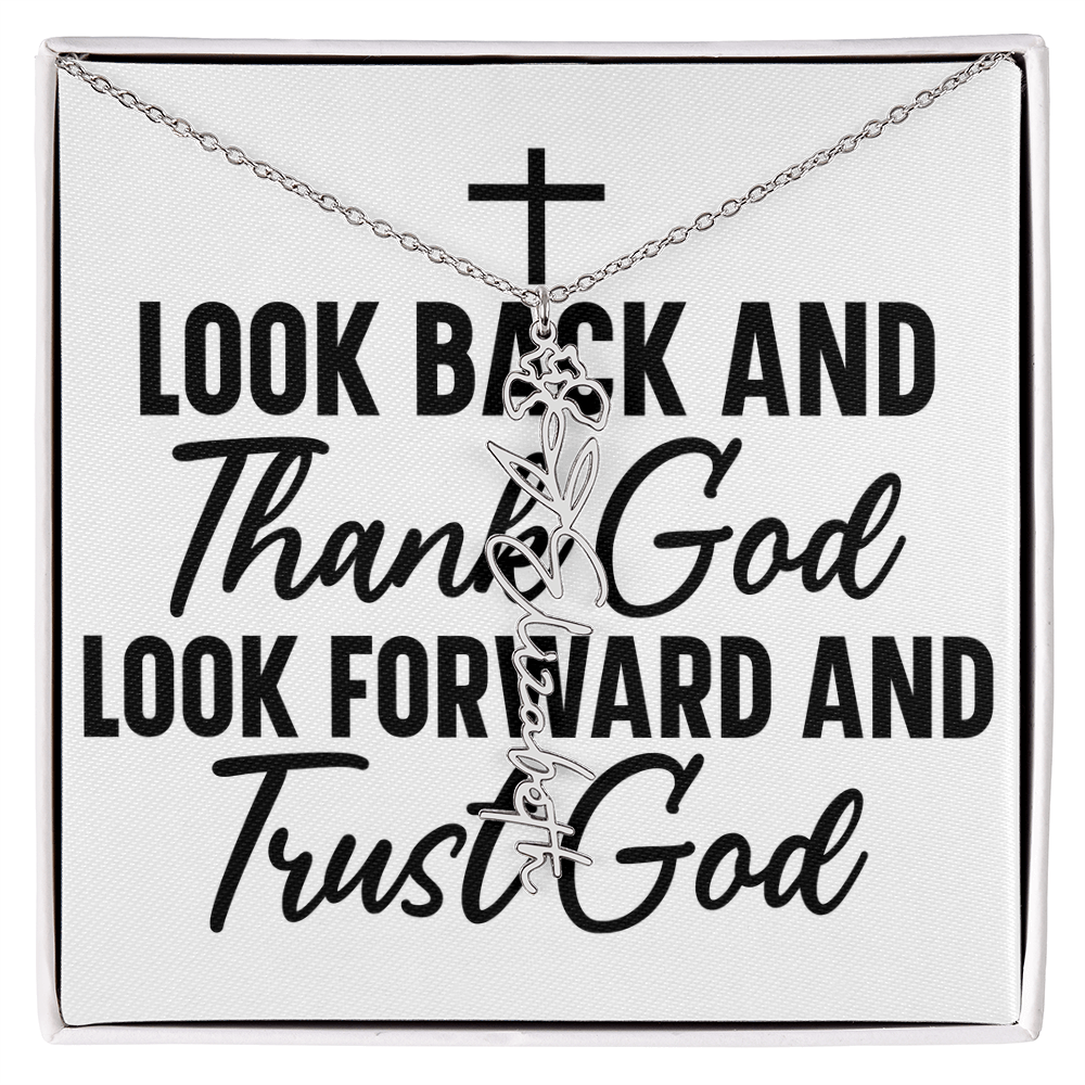 Flower name necklace