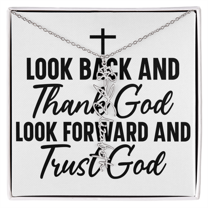 Flower name necklace