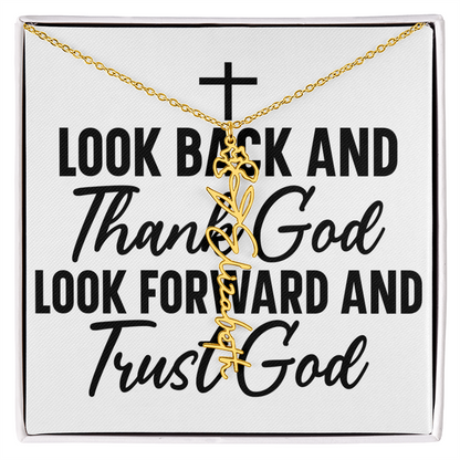 Flower name necklace