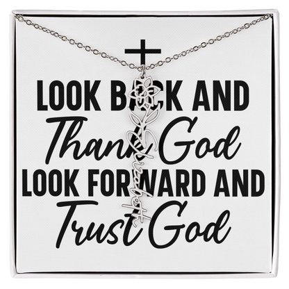 Flower name necklace