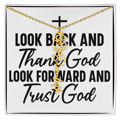 Flower name necklace