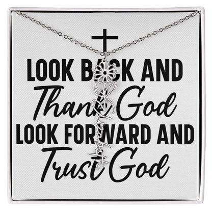 Flower name necklace