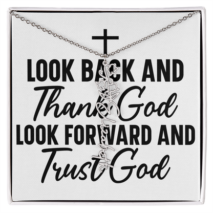 Flower name necklace