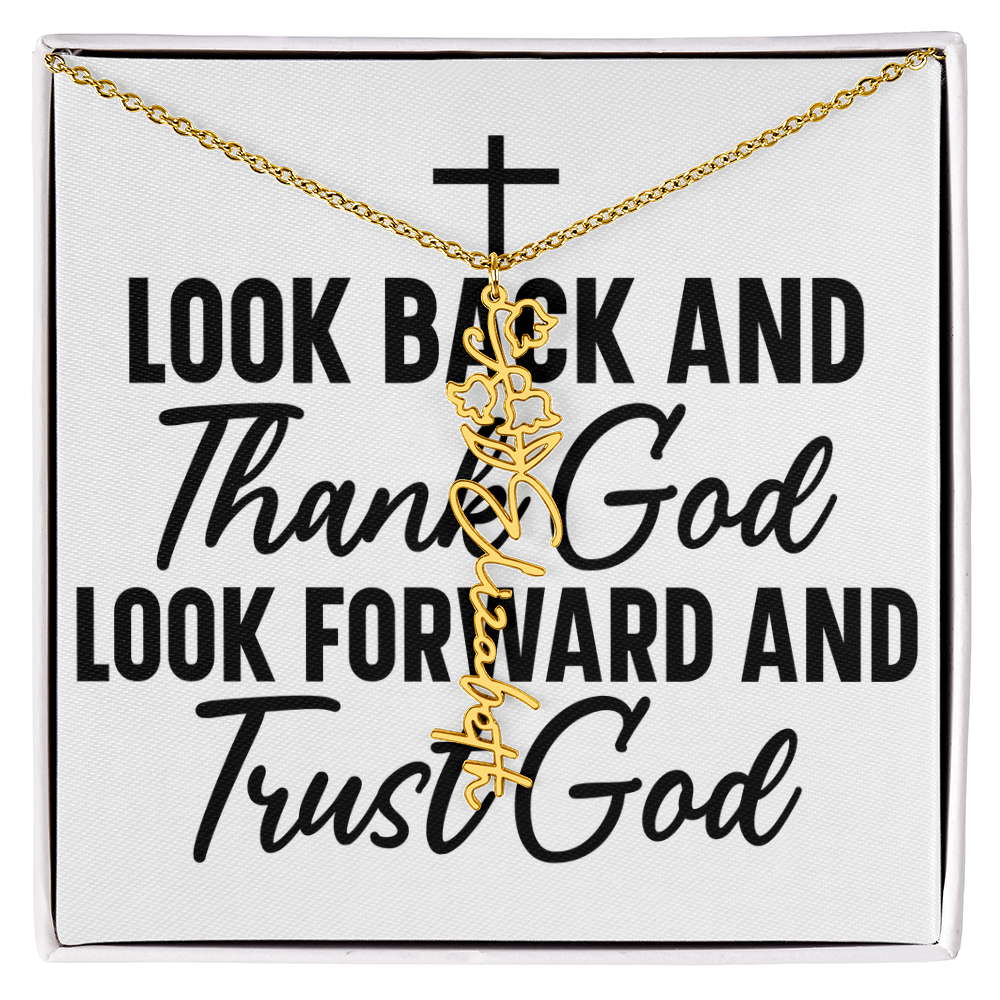 Flower name necklace