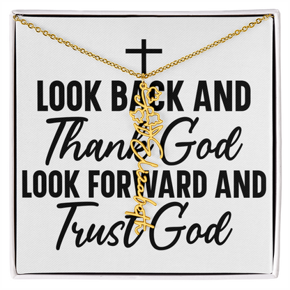 Flower name necklace