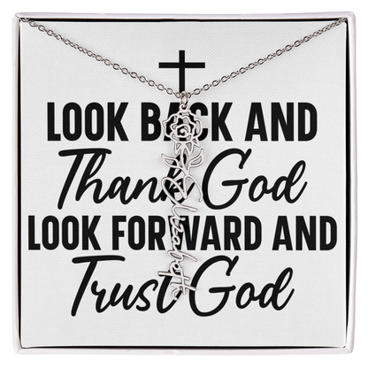 Flower name necklace