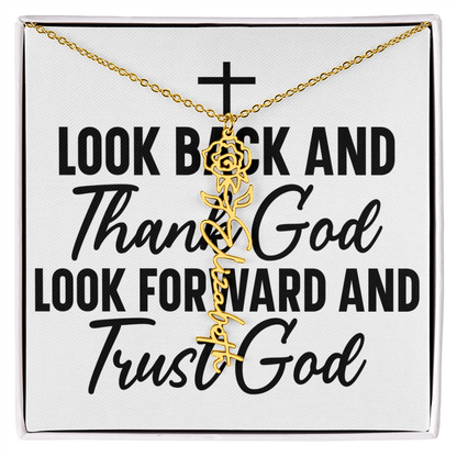 Flower name necklace