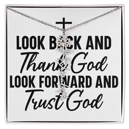 Flower name necklace