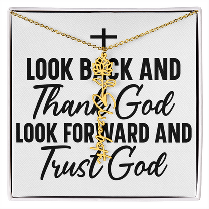 Flower name necklace