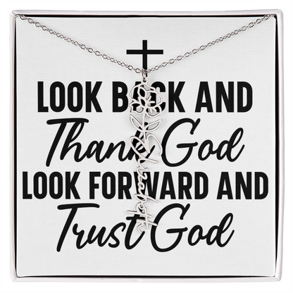 Flower name necklace