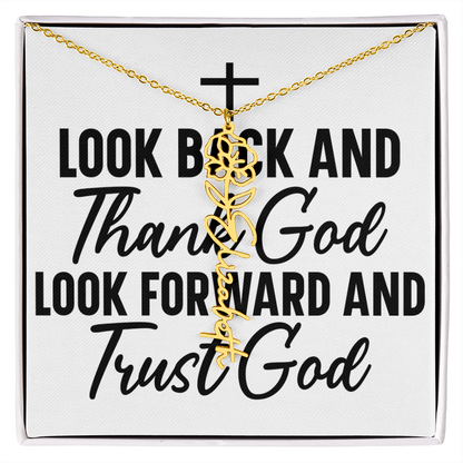 Flower name necklace