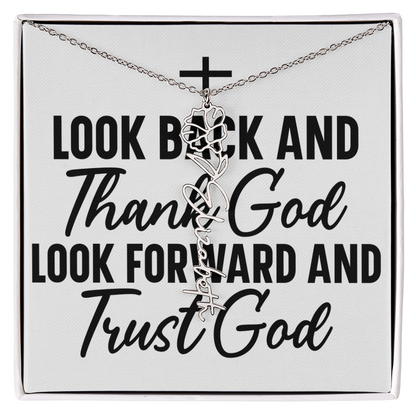 Flower name necklace