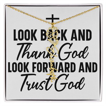 Flower name necklace