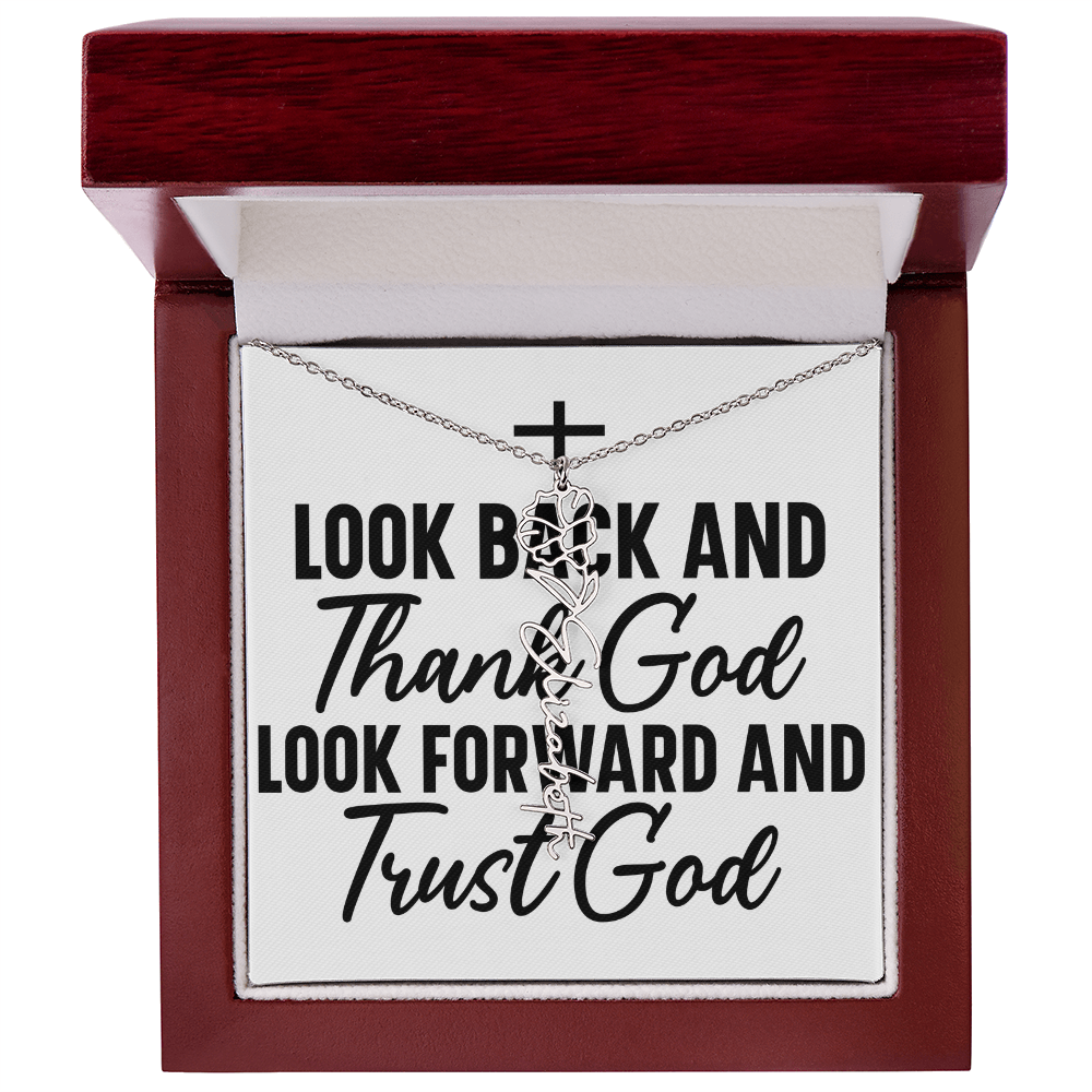 Flower name necklace