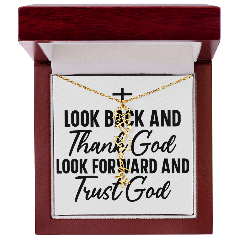 Flower name necklace