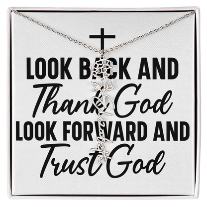 Flower name necklace