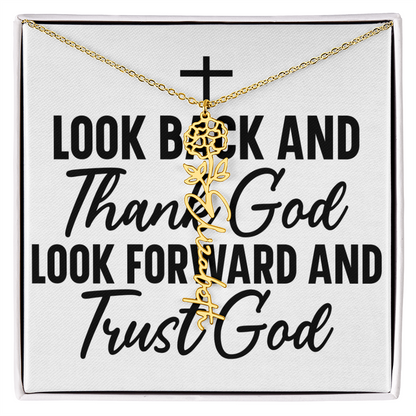 Flower name necklace