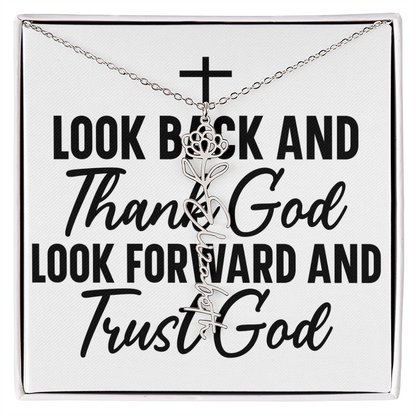 Flower name necklace