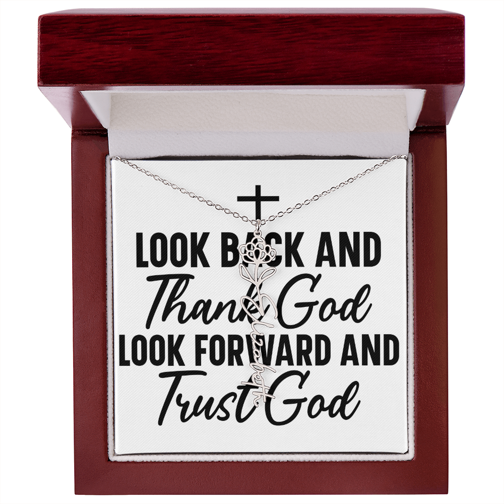 Flower name necklace