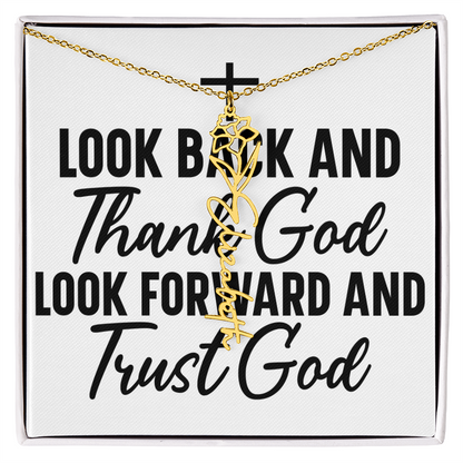 Flower name necklace