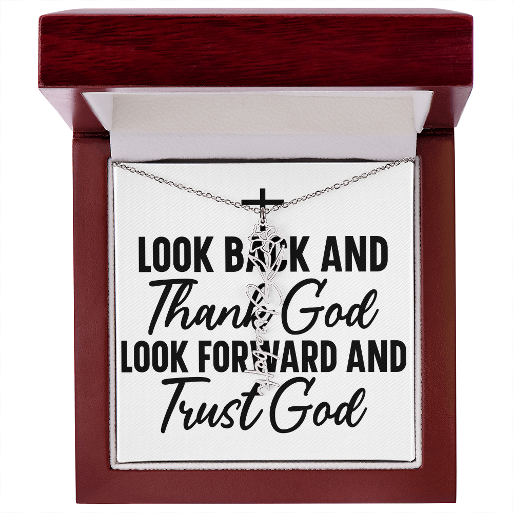 Flower name necklace